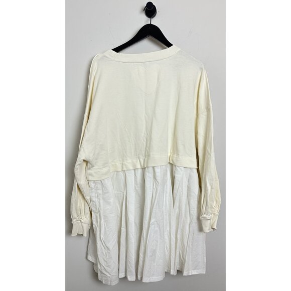 FREE PEOPLE Eleanor Sweatshirt Dress in Grey Combo Size Large - Picture 8 of 16